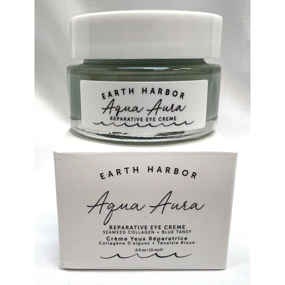 Earth Harbor Aqua Aura Reparative Eye Cream Seaweed Collagen + Blue Tansy